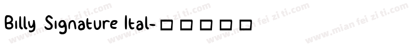 Billy Signature Ital字体转换